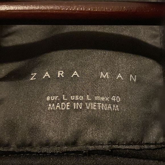Zara mens black moto jacket size L - Picture 5 of 6